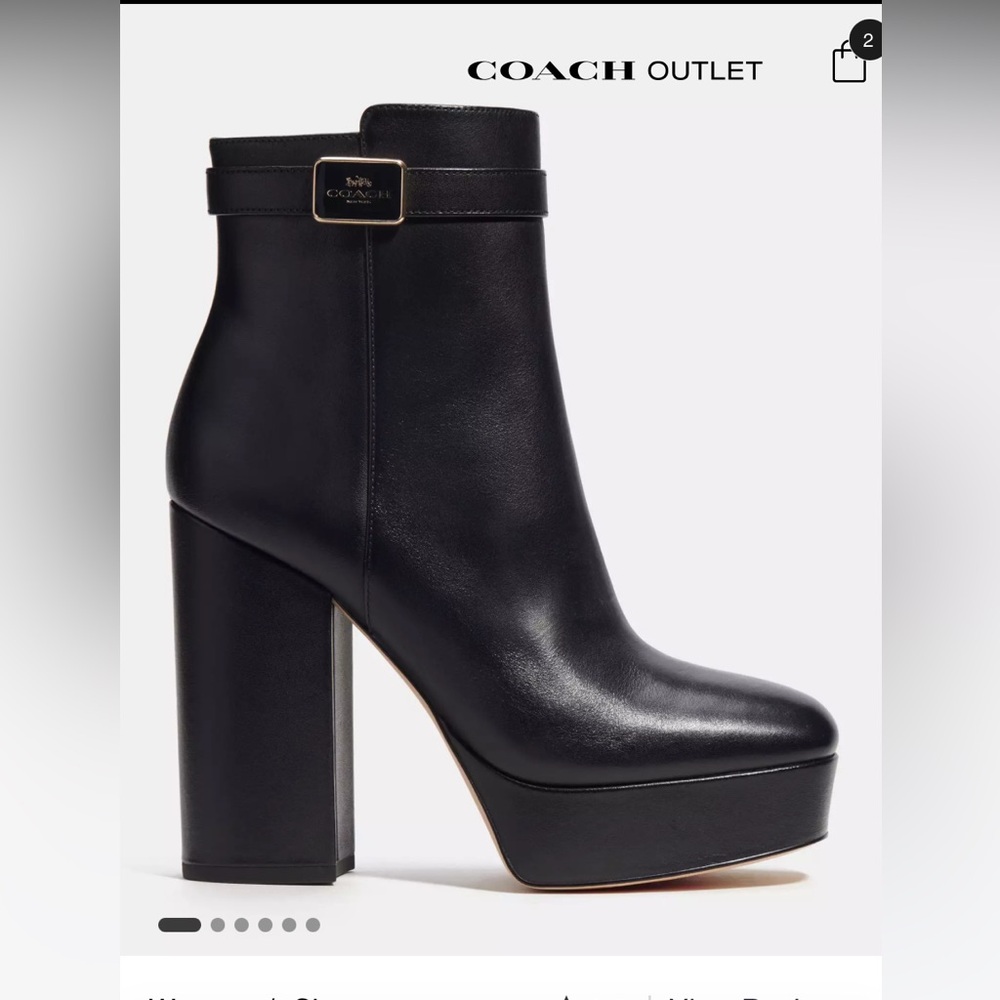 Coach black Iliana platform bootie 9
